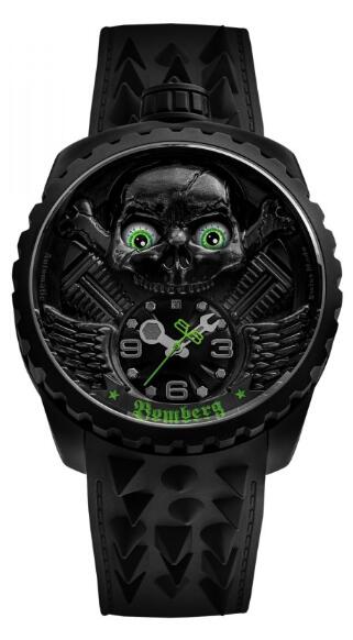 Bomberg Replica Watch BOLT-68 SKULL RIDER GREEN & BLACK BS47APBA.056-1.3